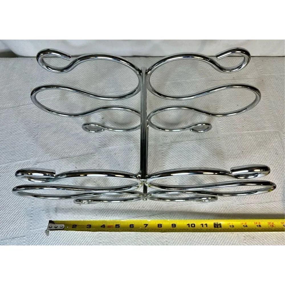 Mid Century Modern Chrome Wine Holder